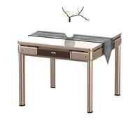 BXHouP-BaiZTM Table de Mahjong Automatique Pliable de Style Roller Coast équipée d'un cendrier, d'un Porte-gobelet, de Ports de Chargement USB et de 2 Jeux de tuiles(Champagne)