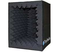 BXI Cabine vocale portable, grand bouclier pliable d'isolation du microphone, boîte d'absorption d'écho sonore pour studio d'enregistrement de musique, filtre anti-réflexion pour bureau et support