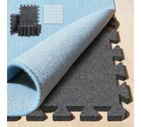 BXI Lot de 16 tapis insonorisants emboîtables - 28 x 28 x 0,9 cm - Antidérapant - Réduction du bruit - En feutre - Pour protéger et ajouter du coussin aux planchers en bois dur