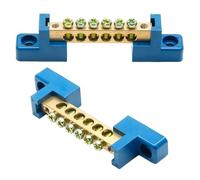 Bxian Lot de 2 bornes de barre de mise à la terre en laiton avec base isolée pour boîte d'éclairage d'armoire de distribution d'équipements électriques électroniques