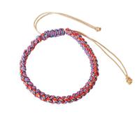 Bxithnr Bracelet Bresilien, Corde à Main pour le Surf-Fait Main Prière Bouddhiste pour Adolescents/Hommes/Femmes/Amis/Parents (Bracelet de Poignet Réglable/15-25 cm)