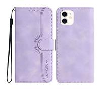 Bxithnr® Coque pour iPhone 12 Mini/iPhone 13 Mini, Clapet Housse en Cuir PU Etui à Rabat Pochette de Portefeuille [Fonction Support] [Fermeture Magnétique] [3 Fentes] Flip Folio Phone Case - Violet
