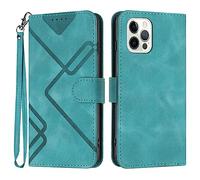 Bxithnr Coque pour iPhone 15 Pro, Protection Housse en Cuir PU Premium Etui à Rabat Pochette de Portefeuille et Fermeture Magnétique Flip Folio Phone Case - Vert