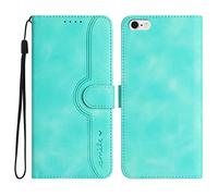 Bxithnr® Coque pour iPhone 6/7/8/SE 2020/SE 2022, Clapet Housse en Cuir PU Etui à Rabat Pochette de Portefeuille [Fonction Support] [Fermeture Magnétique] [3 Fentes] Flip Folio Phone Case - Vert
