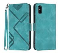 Bxithnr Coque pour iPhone X/XS, Protection Housse en Cuir PU Premium Etui à Rabat Pochette de Portefeuille et Fermeture Magnétique Flip Folio Phone Case - Vert