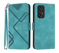 Bxithnr Coque pour Samsung Galaxy A33 5G, Protection Housse en Cuir PU Premium Etui à Rabat Pochette de Portefeuille et Fermeture Magnétique Flip Folio Phone Case - Vert