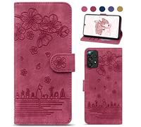 Bxithnr® Coque pour Samsung Galaxy A33 5G, Protection Housse en Cuir PU Premium Etui à Rabat Pochette de Portefeuille et Magnétique Flip Folio Phone Case pour Samsung Galaxy A33 5G - Rouge