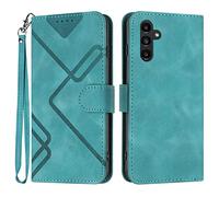 Bxithnr Coque pour Samsung Galaxy A34 5G, Protection Housse en Cuir PU Premium Etui à Rabat Pochette de Portefeuille et Fermeture Magnétique Flip Folio Phone Case - Vert