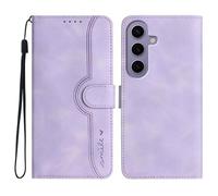 Bxithnr Coque pour Samsung Galaxy S24 Plus Clapet Housse en Cuir PU Etui à Rabat Pochette de Portefeuille [Fonction Support] [Fermeture Magnétique] [3 Fentes] pour Samsung Galaxy S24 Plus - Violet