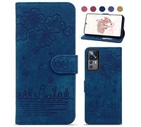 Bxithnr® Coque pour Xiaomi 12T/Xiaomi 12T Pro, Protection Housse en Cuir PU Premium Etui à Rabat Pochette de Portefeuille et Magnétique Flip Folio Phone Case pour Xiaomi 12T/Xiaomi 12T Pro - Bleu