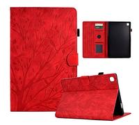 Bxithnr Étui Housse Coque pour iPad 9ème/8ème/7ème Génération 2021/2020/2019, Housse Étui à Rabat et Portefeuille Case avec Fonction Support, Coque de Protection iPad 10.2 - Rouge