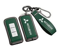 BXJNDM Étui Clé Voiture avec pour Mitsubishi L200 2019-, Cas Couverture Voiture Porte Clef Voiture Sac Imperméable et Résistant Aux Rayures,Green-Black Bracelet