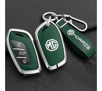 BXJNDM Étui de Clé Voiture en Cuir pour MG ZS 2017-2022 2023 2024, Pochette Étanche Anti-Rayures avec Crochet Métallique,O