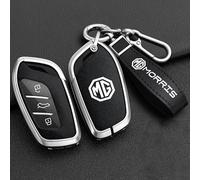 BXJNDM Étui de Clé Voiture en Cuir pour MG Zs EV 2016-2022, Pochette Étanche Anti-Rayures avec Crochet Métallique,G