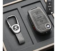 BXJNDM Étui de Clé Voiture en Cuir pour Peugeot Expert 3 (III) V I 2016-2024, Pochette Étanche Anti-Rayures avec Crochet Métallique,Grey-B-Metal Buckle