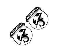 BXJNDM Stickers Carrosserie pour Abarth 124 Spider 2017, Badge Plaque Signalétique Signe Décoration Autocollants Amovible Autocollant Logo Voiture,L
