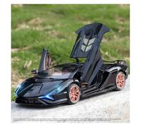 BXJUCBHDO Modèles à l'échelle 1:24 for Lamborghini Sian FKP37 Modèle Voiture Sport en Alliage Moulé sous Pression Super Racing Collection Porte Ouverte Véhicules à Moteur(Black Boxed)