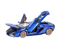 BXJUCBHDO Modèles à l'échelle Modèle Réduit Supercar for Lamborghini Sian Lightning FKP37 À L'échelle 1:18 Alliage Moulé sous Pression Objet Collection Véhicules à Moteur(Blue Box)
