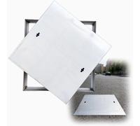 BXKF Couvercle de Regard Encastré, Couvercle Fosse Septique en Acier Inoxydable avec Base, Épaisseur 0,3 cm Plaque Egout pour Cour/Cuisine/Allée, Charge de 2 Tonnes(40 * 40 * 3cm/16 * 16 * 1.2in)