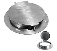 BXKF Couvercle de Regard Ronde, Couvercle Fosse Septique Verrouillables, Trappe de Sol en Acier Inoxydable 304 pour Cour, Jardin, Parc, Capacité de Charge de 400 Kg(40 * 40 * 5cm/16 * 16 * 2in)