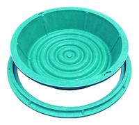 BXKF Couvercle Fosse Septique Invisible, Couvercle de Regard et Cadre en Résine, Encastré Regard pour Pelouse, Cour, Plantation de Parc, Capacité de Charge de 400 Kg(40 * 40 * 13cm/16 * 16 * 5in)