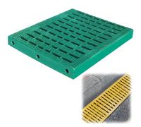 BXKF Grille de Drainage en Plastique, Caniveau Exterieur Grille, Couvercle de Regard Antidérapant pour Cour/École/Parcs/Salles de Bain, Installation Facile(Green,20 * 25 * 2.5cm/8 * 10 * 0.9in)