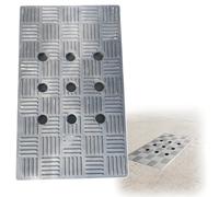 BXKF Grille de Drainage en Résine, Couvercle de Regard Encastré Antidérapant, Caniveau Exterieur Grille Invisible pour Jardin/Parcs, Bloquer Les Débris et Les Feuilles