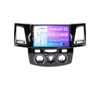 BXLIYER - [6G+128G,8 Core] - Android 15 IPS Autoradio Pour Toyota Fortuner Hilux Revo Vigo (2004-2014) - Sans fil Carplay + Android Auto - Caméra + MIC - 2 Din 9 Pouce -Dab Volant 360-Camera Fast-boot