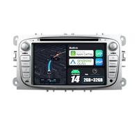 BXLIYER Android 14 Autoradio pour Ford Focus/Mondeo/S-Max/C-Max/Galaxy - 2G+32G - sans Fil Carplay + Android Auto - Caméra + MIC - 2 Din 7 Pouce - Dab Volant Bluetooth Dual Band WLAN Split-Screen DSP