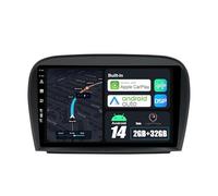BXLIYER Android 14 IPS Autoradio pour Mercedes SL R230 (2005-2012) - 2G+32G - sans Fil Carplay + Android Auto - Caméra arrière GRATUITES - 2 Din 9 Pouce Dab Volant WLAN 4G Fast-Boot Split-Screen DSP