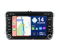 BXLIYER Android 14 IPS Autoradio pour VW Skoda Polo Passat B6 CC Golf Fabia - 2G+32G - sans Fil Carplay + Android Auto - Caméra arrière + MIC - 2 Din 7 Pouce - Dab Volant WLAN Fast-Boot Split-Screen