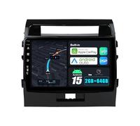 BXLIYER Android 15 IPS Autoradio pour Toyota Land Cruiser 200 (2007-2015) - 2G+64G - sans Fil Carplay + Android Auto - Caméra GRATUITES - 2 Din 10.1 Pouce - Dab Volant WLAN DSP Fast-Boot Split-Screen