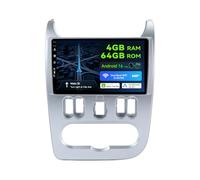 BXLIYER Android 16 Autoradio pour Renault Logan 1 Sandero/Largus Dacia Duster 2009-2017 - [4G+64G] - Built-in Carplay/Android Auto - 2 Din 9 Pouce IPS Caméra + MIC Soutien Dab Volant 4G 360-CAM