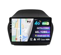 BXLIYER | Autoradio Android 15 intégré 4G LTE pour Hyundai IX35 (2010-2017) Radio GPS | CarPlay Android Auto | 6G+128G Octa-Core | Commande au Volant WiFi DSP Bluetooth | QLED 10.1 Pouces 2 DIN