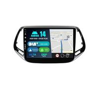 BXLIYER Dab intégré - Autoradio Android 14 IPS pour Jeep Compass (2017-2021) - Carplay sans Fil Android Auto - 4G + 64G - Caméra + MIC - 9" - Commande au Volant Dual Band WiFi 360-CAM DSP Bluetooth