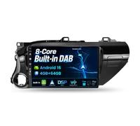 BXLIYER Dab intégré - Autoradio Android 16 IPS pour Toyota Hilux (2015-2020) - Carplay sans Fil Android Auto - 4G + 64G - Caméra + MIC - 10.1" - Commande au Volant Dual Band WiFi 360-CAM Bluetooth