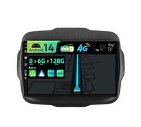 BXLIYER | INTEGRE 4G LTE & DAB| 6G+128G - Android 14 Autoradio Pour Jeep Renegade (2015-2018) - Carplay + Android Auto - Caméra + MIC - 2 Din QLED 9 Pouce - Volant 360-CAM Fast-boot Dual Band WIFI DSP