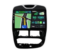BXLIYER | INTEGRE 4G LTE & DAB| 6G+128G - Android 14 Autoradio Pour Renault CLIO (2013-2016) - Carplay + Android Auto - Caméra + MIC - 2 Din - QLED 10.1 Pouce - Volant Dual Band WIFI 360-CAM Bluetooth