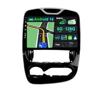BXLIYER | INTEGRE 4G LTE & DAB| 6G+128G - Android 14 Autoradio Pour Renault CLIO (2013-2019) - Carplay + Android Auto - Caméra + MIC - 2 Din - QLED 10.1 Pouce - Volant Dual Band WIFI 360-CAM Bluetooth