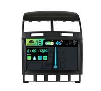 BXLIYER | INTEGRE 4G LTE & Dab| - 6G+128G - Android 14 Autoradio pour VW Touareg (2003-2010) - Carplay + Android Auto - LED Caméra + MIC - 2 Din QLED 9 Pouce - Volant Dual-Band WiFi DSP 360-CAM HDMI