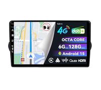 BXLIYER | INTEGRE 4G LTE & Dab| 6G+128G - Android 15 Autoradio pour Fiat Egea Tipo (2015-2018) - Carplay + Android Auto - Caméra + MIC - 2 Din - QLED 9 Pouce - Volant 360-CAM Fast-Boot Dual Band WiFi
