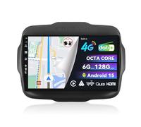 BXLIYER | INTEGRE 4G LTE & DAB| 6G+128G - Android 15 Autoradio Pour Jeep Renegade (2015-2018) - Carplay + Android Auto - Caméra + MIC - 2 Din QLED 9 Pouce - Volant 360-CAM Fast-boot Dual Band WIFI DSP