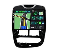 BXLIYER | INTEGRE 4G LTE & DAB| 6G+128G - Android 15 Autoradio Pour Renault CLIO (2013-2016) - Carplay + Android Auto - Caméra + MIC - 2 Din - QLED 10.1 Pouce - Volant Dual Band WIFI 360-CAM Bluetooth