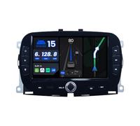 BXLIYER - [Octa-Core, 6G+128G] - Android 15 Autoradio pour Fiat 500/500C/500S/500E (2016-2019) - sans Fil Carplay + Android Auto - Caméra + MIC - 2 Din IPS 7 Pouce Dab Volant Dual Band WLAN Bluetooth