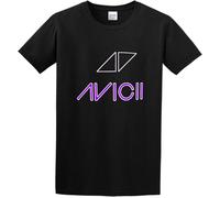 BXNHYESWS Avicii DJ Logo O Neck Men Shirt Manches Courtes(Medium)