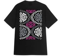 BXNHYESWS bnq Casual Cotton T-Shirt Floral Art Tshirt Manches Courtes(X-Large)