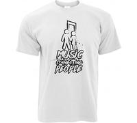 BXNHYESWS Cute Couples White Yellow Black Red Mens Women T Shirt 100% Cotton Music Connecting People Slogan Tunes Songs Heart Soul Hemden(X-Large)