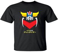 BXNHYESWS Grendizer Japanese Writing T-Shirt Black Manches Courtes(Large)
