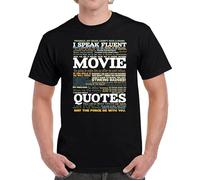 BXNHYESWS I Speak Fluent Movie Quotes Funny Cool Parody Fan Mens t Shirt Hemden(XX-Large)