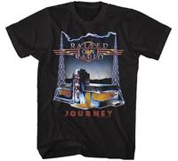 BXNHYESWS Journey Music Band T-Shirt Steve Perry on The Radio Black Cotton SM - Hemden(X-Large)
